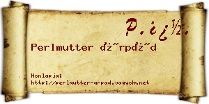 Perlmutter Árpád névjegykártya